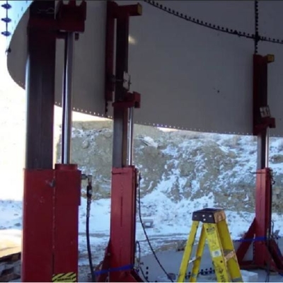 Simple Hydraulic Grain Silo and Enamel Storage Tank Lifting Jacks with Enamel Coating